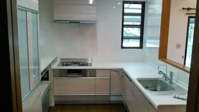 収納のしやすい家事楽L型キッチン