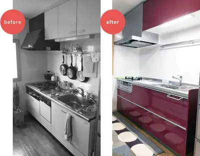 老朽化したキッチンを新しく