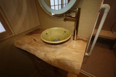 和テイストでホテルライクなサニタリー