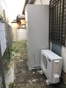 空気の熱でお湯を沸かすエコキュートの交換工事