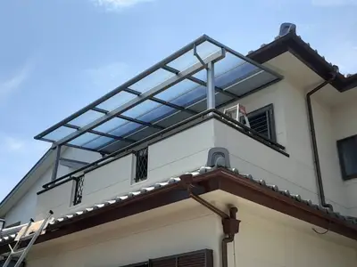 こんなに便利♪テラスに屋根を設置！