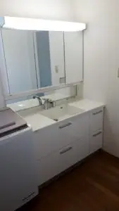 洗面化粧台故障によりトクラス「ラフェット」に交換