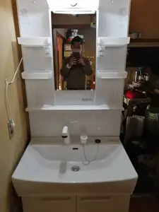 八尾市　風呂釜,洗面化粧台交換工事