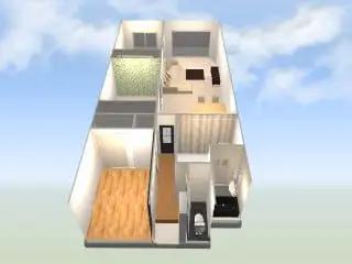 暗く狭かったキッチンを明るい開放的なキッチンに