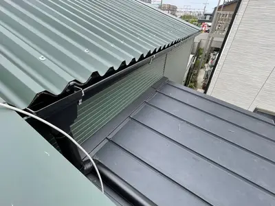 京都府向日市　リファインルーフ650に屋根カバー工事