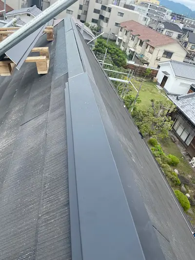 兵庫県西宮市　屋根棟板金交換工事