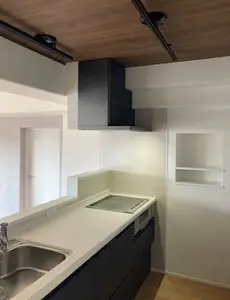 建物の構造に合わせたキッチン