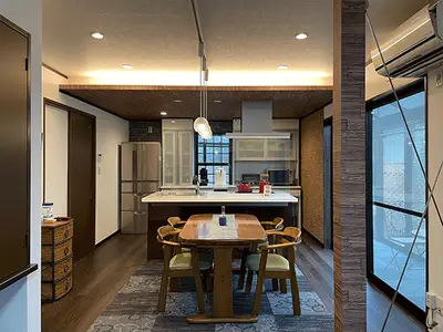 開放的でインテリアにもこだわったLDK