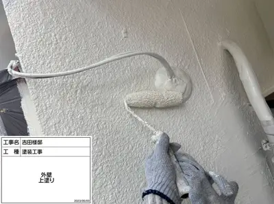 バルコニーを切断溶接して屋根外壁塗装リフォーム