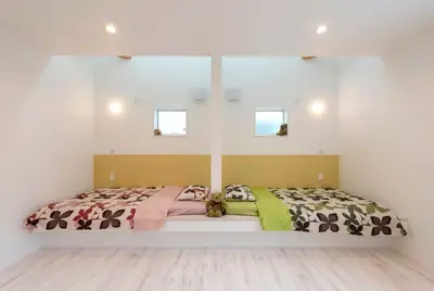 ベットを完備した造作子供部屋
