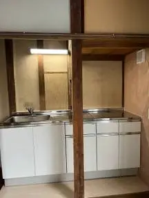 2階ブロックキッチン・トイレ新設工事