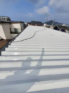 築45年賃貸アパートの板金屋根、部分改修及び全体のガラス塗装