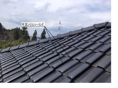 洋瓦屋根飛散防止工事