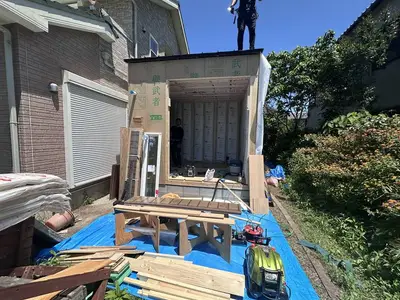 お部屋を一つ増やしたい！空いた敷地に６帖洋室を増築工事！