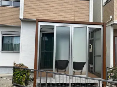 庭にサンルームを設置
