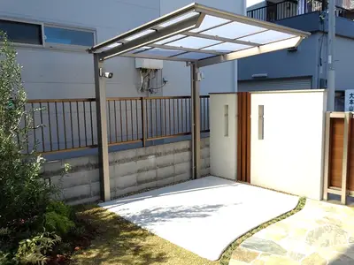 デザインと生活導線にこだわった洋風ナチュラルなクローズ外構