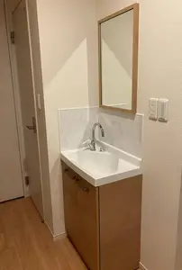 玄関を入ってすぐのセカンド洗面台