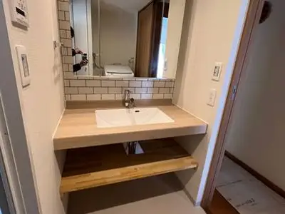 ユニットバス脱衣室洗面台リフォーム