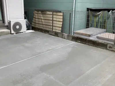 庭の雑草対策に埋め立ててフルフラットに変更