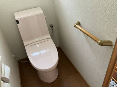 1日施工！可愛らしいピンク色トイレにリフォーム