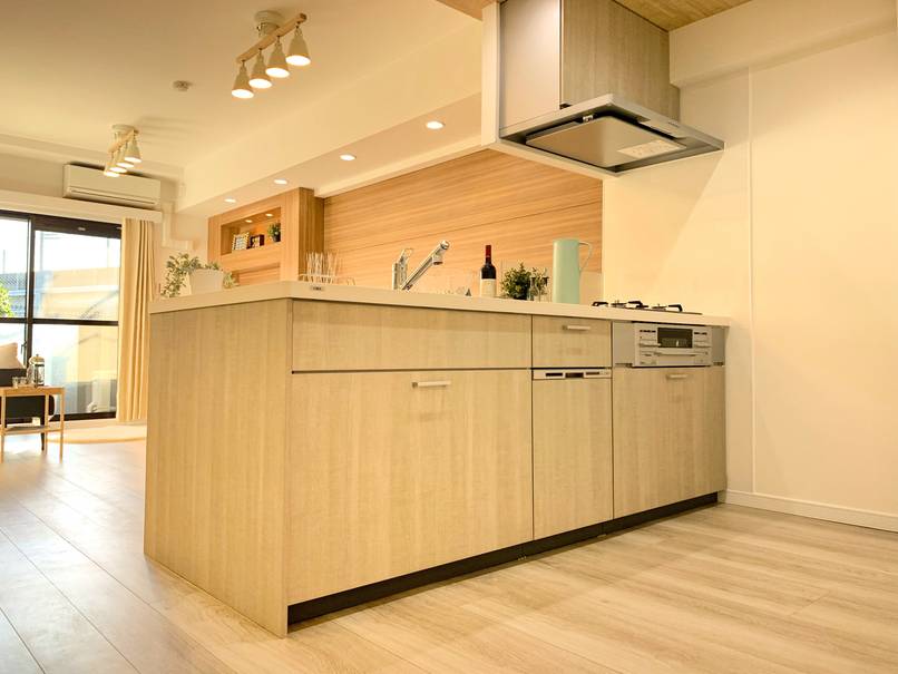 造作ニッチで空間にアクセントを