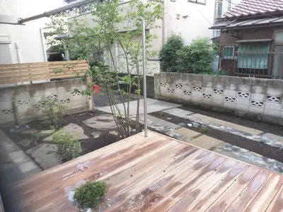 玄関アプローチの施工