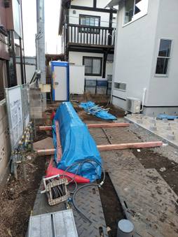 玄関アプローチの施工