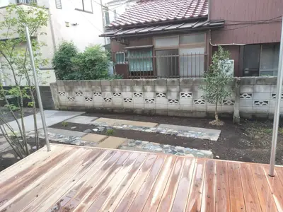 玄関アプローチの施工