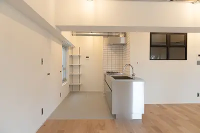 ステンレスキッチンと躯体