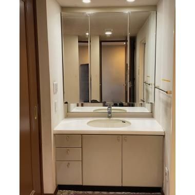 洗面所とトイレの壁紙をリンクさせオシャレな空間に