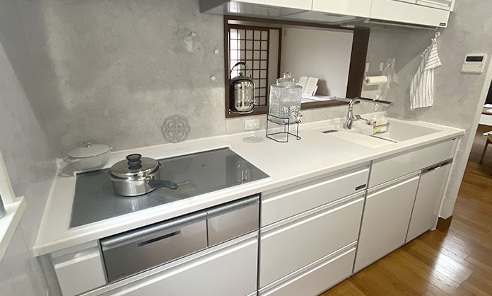 キッチンの収納力アップ。料理が楽しくなるキッチンに。