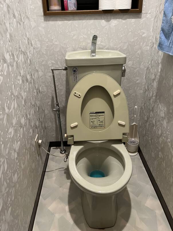 便器新替え、排水管修理