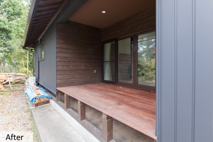 薪ストーブの温かな空気を部屋全体で味わうことのできる空間