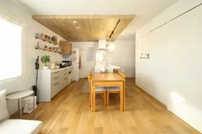 リビングドアの位置を変更し、広いLDKを叶えました