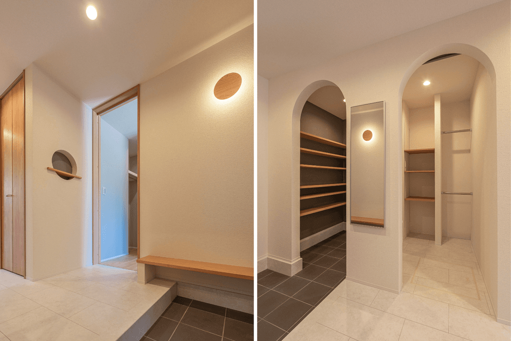 和の趣と北欧風のナチュラルな素材感を融合させた家