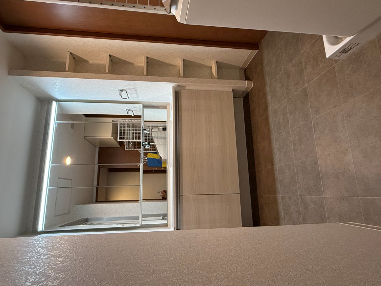 二人並んでも、ゆったり使える洗面台　洗面所リフォーム