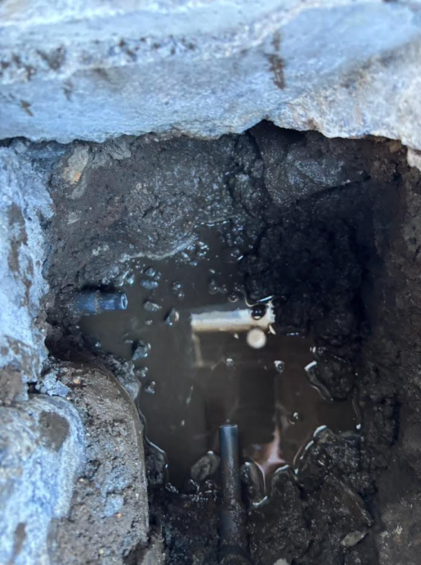 破損していた水道管を修繕して元通り