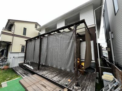 劣化していたウッドデッキが生まれ変わる