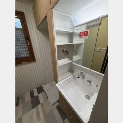 東灘区の戸建て洗面室刷新と浴室暖房機設置