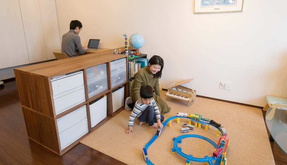 リビングをゆるやかにゾーニング