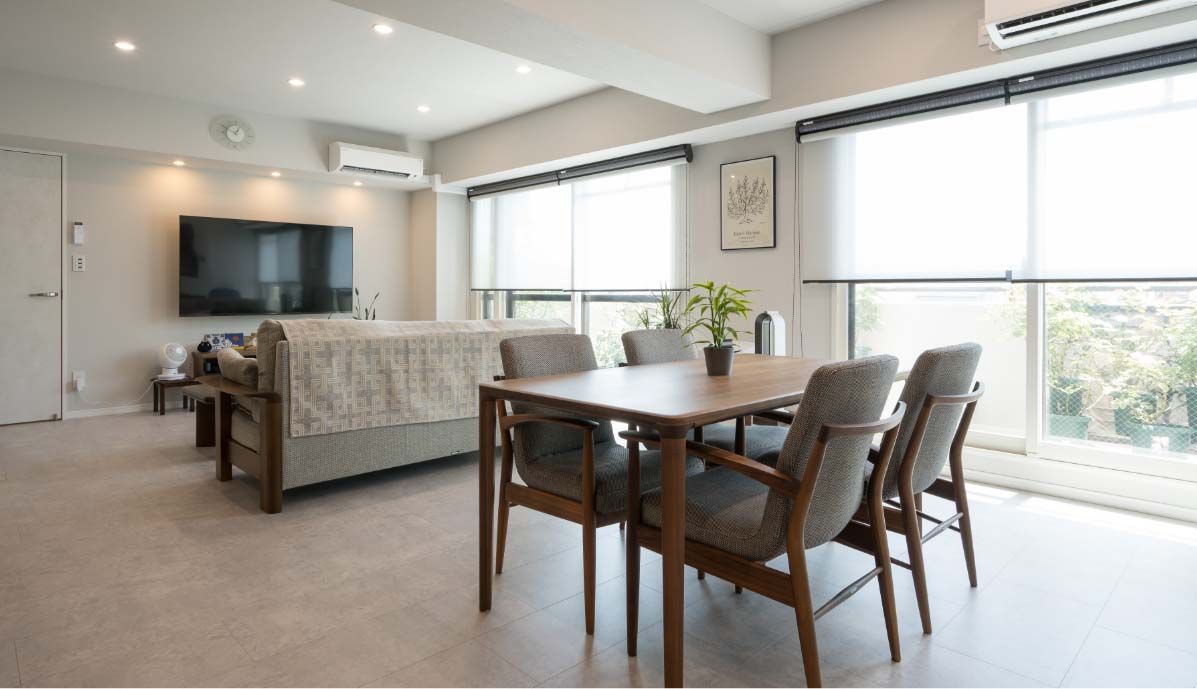 大胆な間取り変更で、開放感あふれるLDKを実現