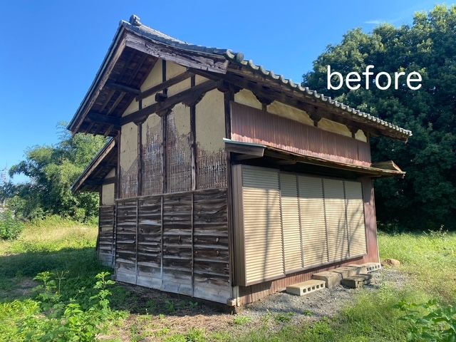 大正時代に築造された外装を改修