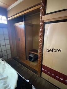 床の間と押入れミニキッチンへリフォーム