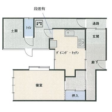 トイレと洗濯場に行くには、50ｃｍ程の段差を毎回上り下りしなければなければなりませんでした。