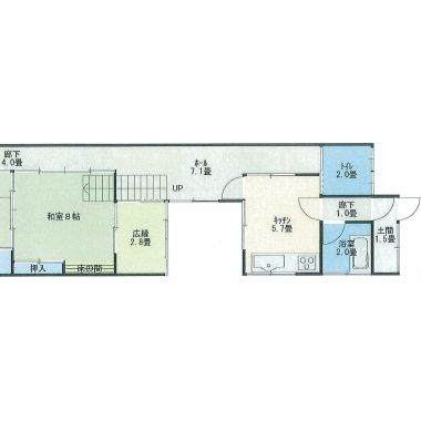 御祖父様が寝室とされている和室８帖からはトイレが遠く、各部屋の入口には段差がありました。