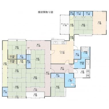 昔ながらの廊下・縁側に囲まれた和室中心のお家でした。