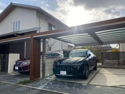 2台用カーポートの設置リフォーム