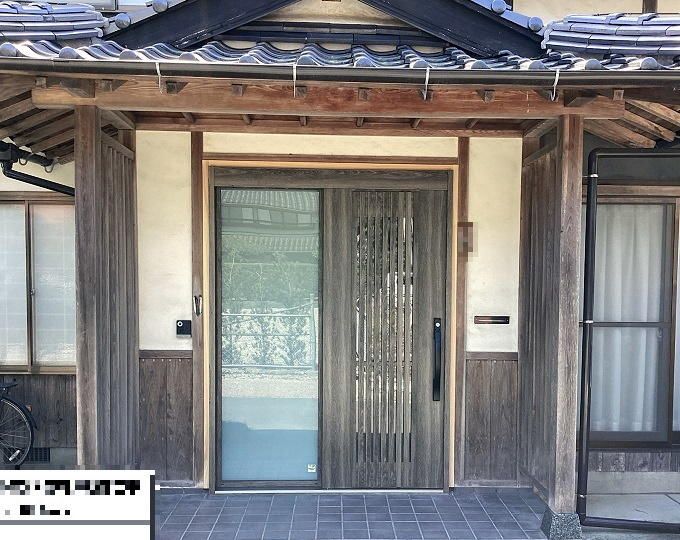 玄関引き戸を電子錠タイプに交換