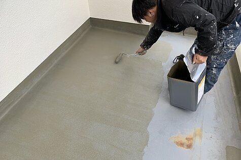 ベランダ床のウレタン防水施工事例