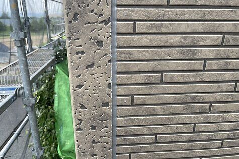 戸建て兼事務所の外壁補修・クリアー塗装